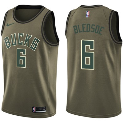 Nike Milwaukee Bucks #6 Eric Bledsoe Green Salute to Service Youth NBA Swingman Jersey